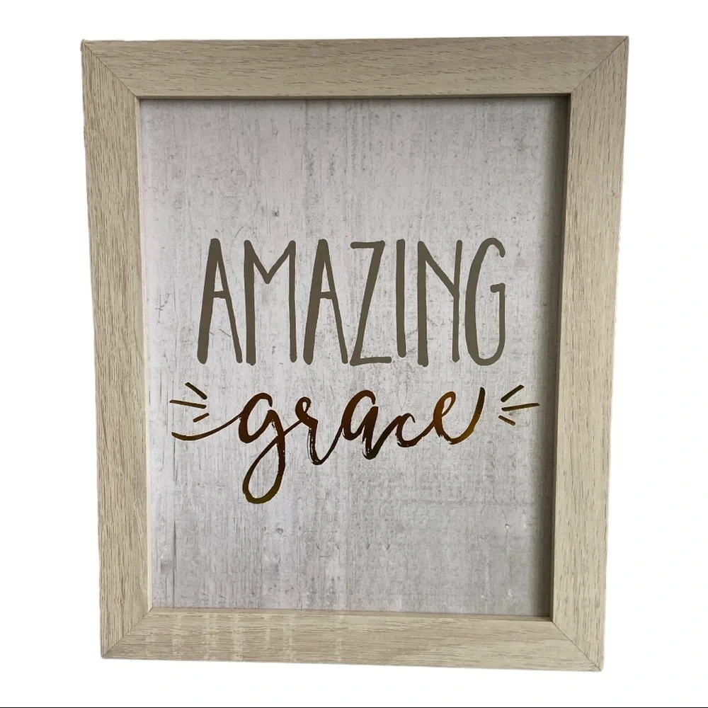 Amazing Grace Wall Sign Home Decor. Rustic 10”x12”